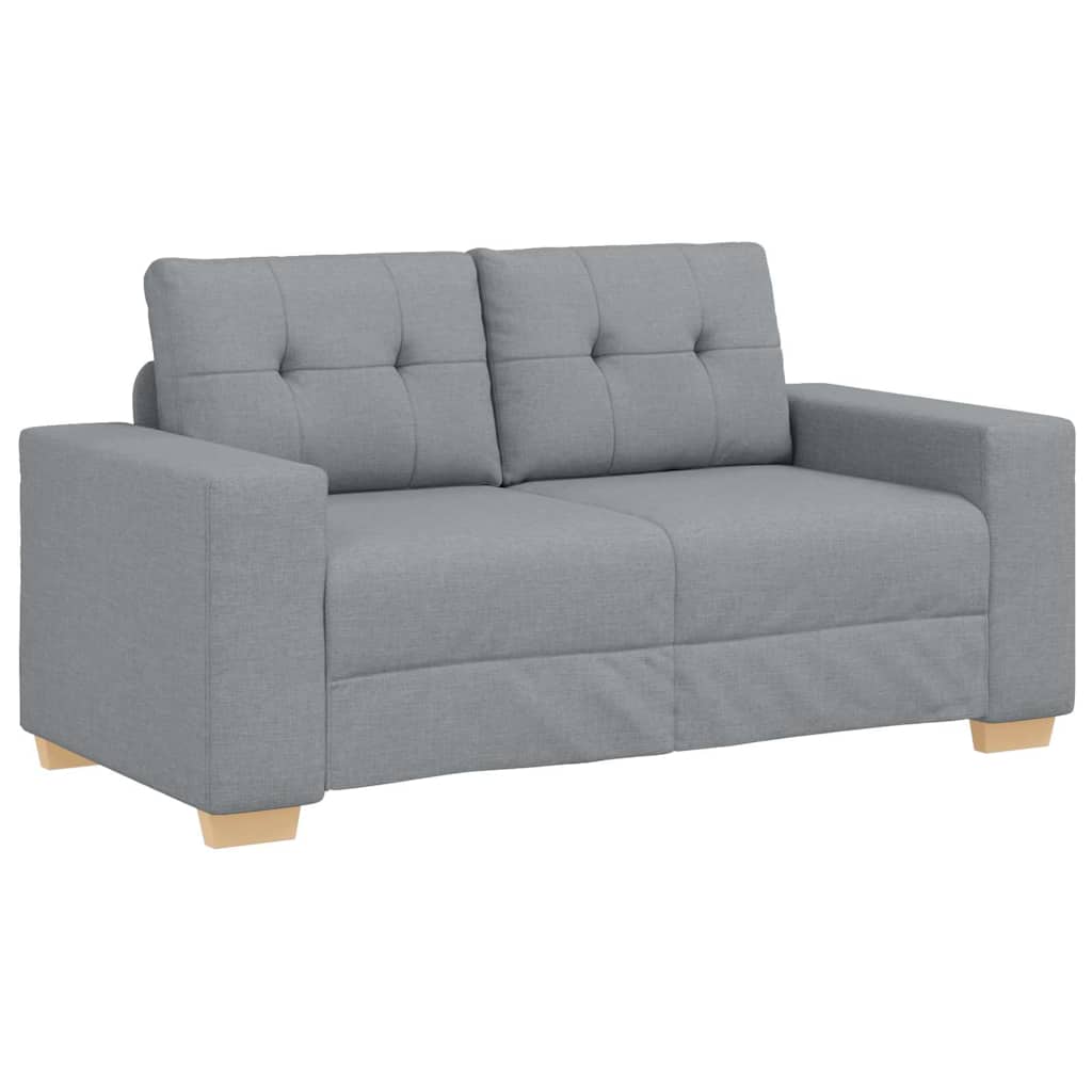 Sofa Set with Cushion with Pillow 3 pcs Grey Fabric