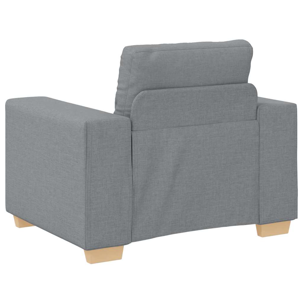 Sofa Set with Cushion with Pillow 3 pcs Grey Fabric