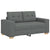 Sofa Set with Cushion with Pillow 3 pcs Grey Fabric