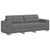 Sofa Set with Cushion with Pillow 3 pcs Grey Fabric