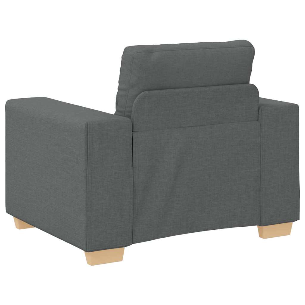 Sofa Set with Cushion with Pillow 3 pcs Grey Fabric