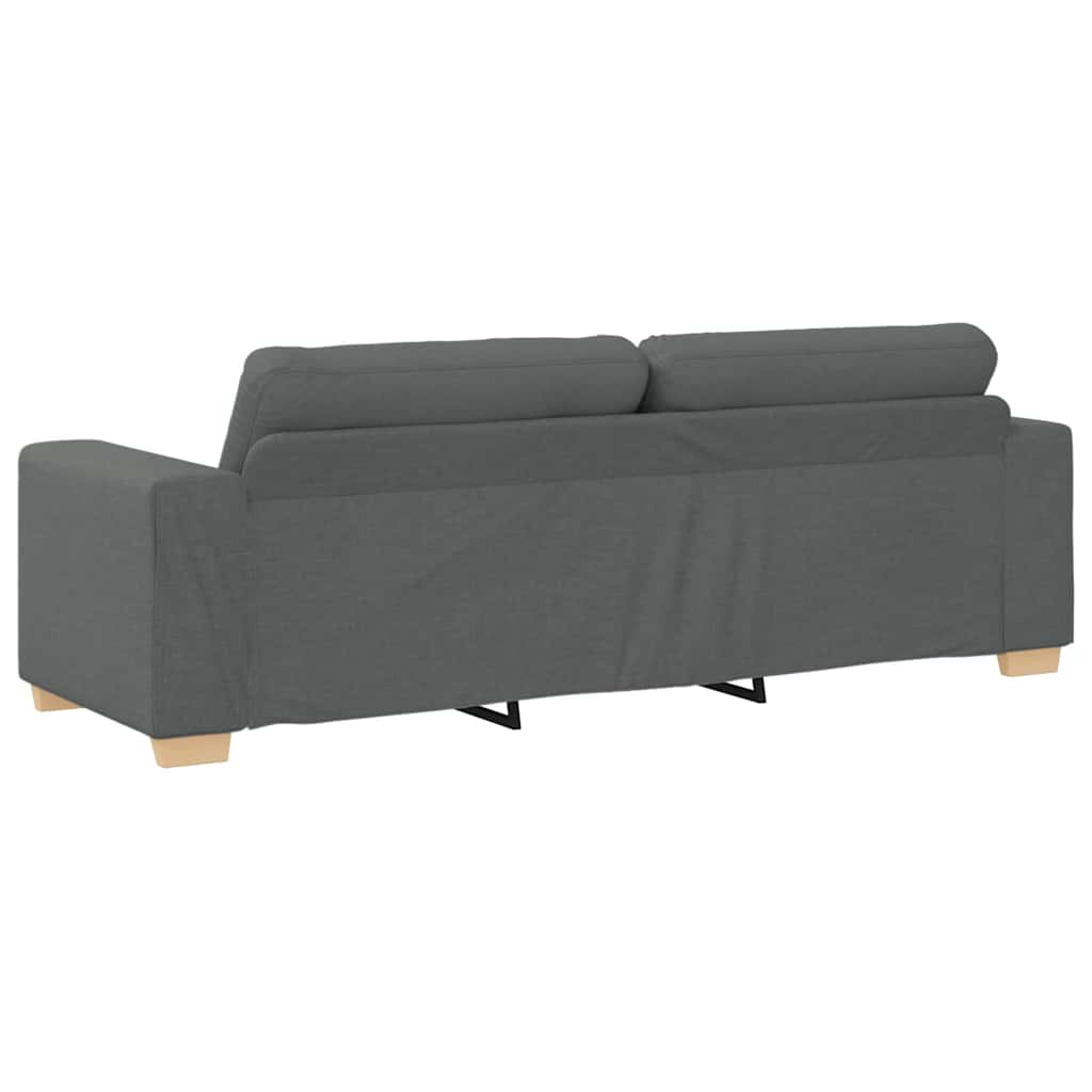 Sofa Set with Cushion with Pillow 3 pcs Grey Fabric