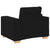Sofa Set with Cushion with Pillow 3 pcs Black Fabric