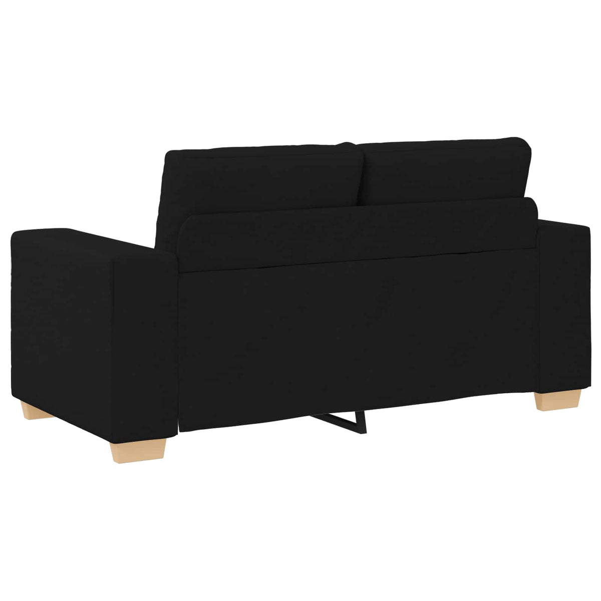 Sofa 3 pcs Black Linen-blend fabric