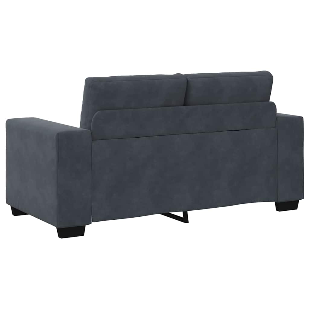 Sofa Set 3 pcs Grey Velvet
