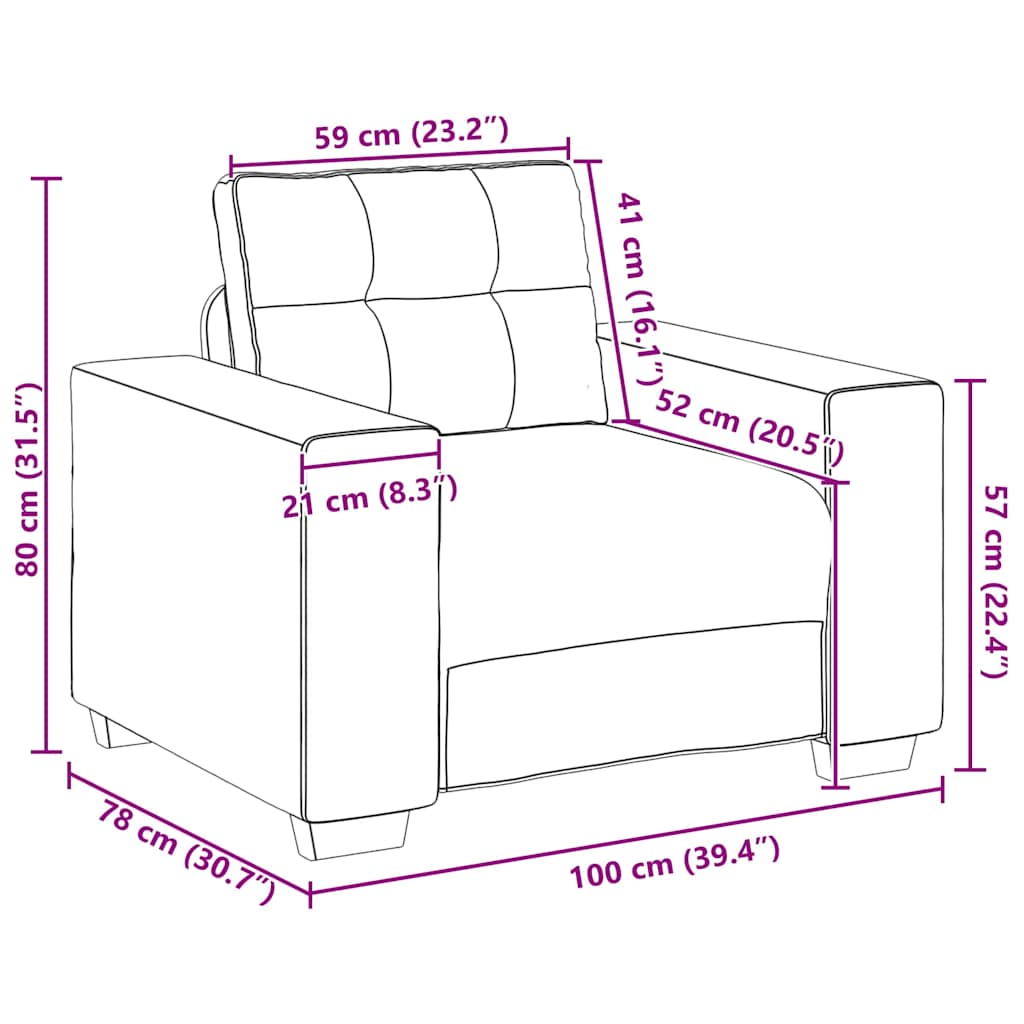 Sofa Set with Cushion 3 pcs Grey 221 x 78 x 80 cm Velvet