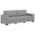 3 Piece Sofa Set with Cushions Light Grey Fabric