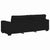 3 Piece Sofa Set with Cushions Black Fabric