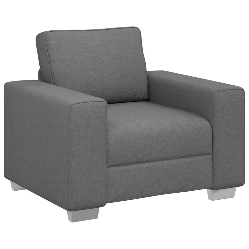 Sofa Set with Cushion 3 pcs Grey 219 x 77 x 82 cm Fabric
