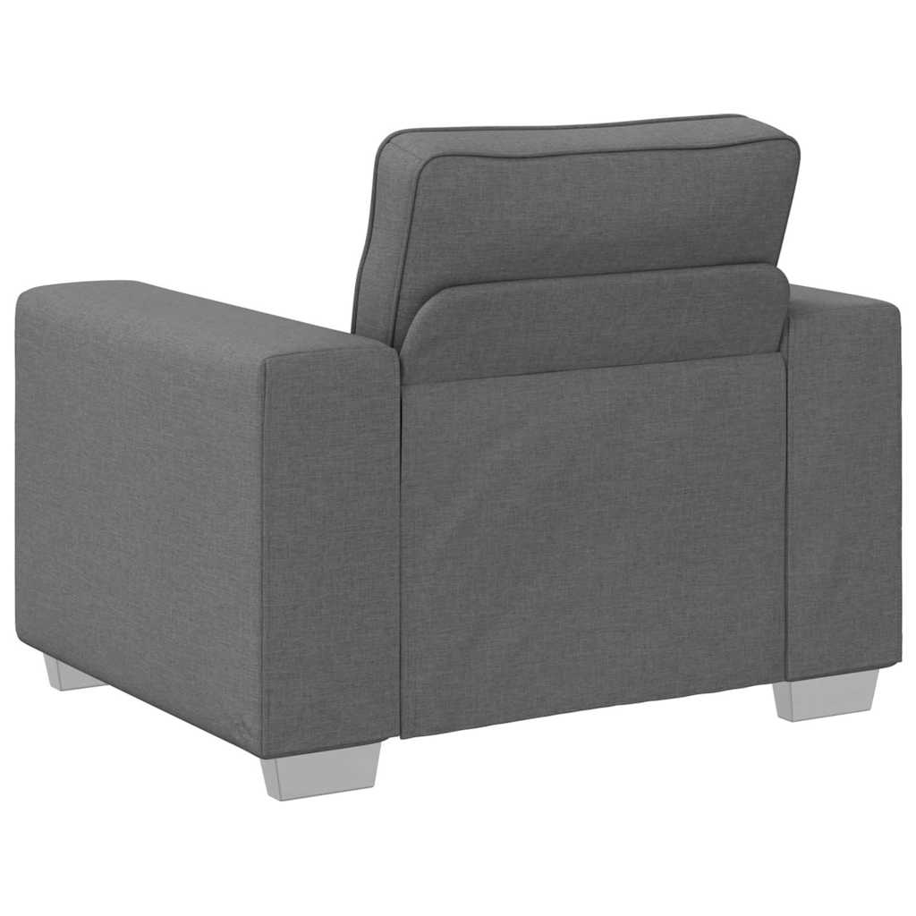 Sofa Set with Cushion 3 pcs Grey 219 x 77 x 82 cm Fabric