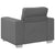 Sofa Set with Cushion 3 pcs Grey 219 x 77 x 82 cm Fabric