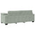 3 Piece Sofa Set with Cushions Light Grey Velvet