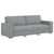 2 Piece Sofa Set with Cushions Light Grey Fabric