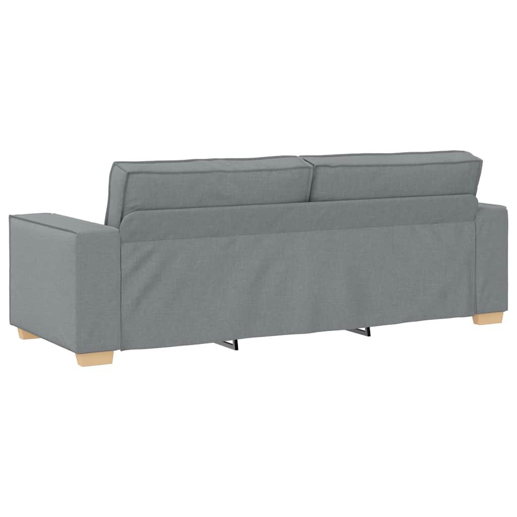 2 Piece Sofa Set with Cushions Light Grey Fabric