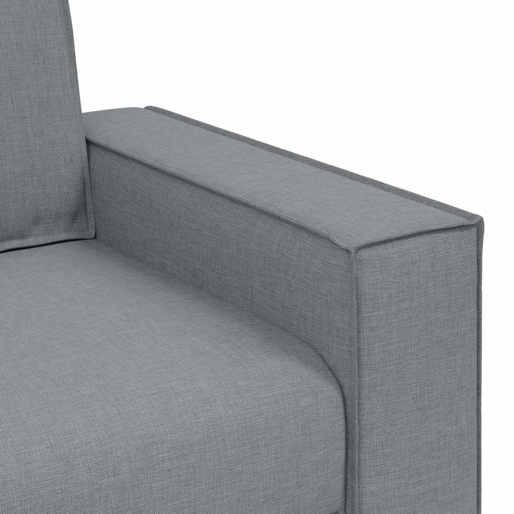 2 Piece Sofa Set with Cushions Light Grey Fabric