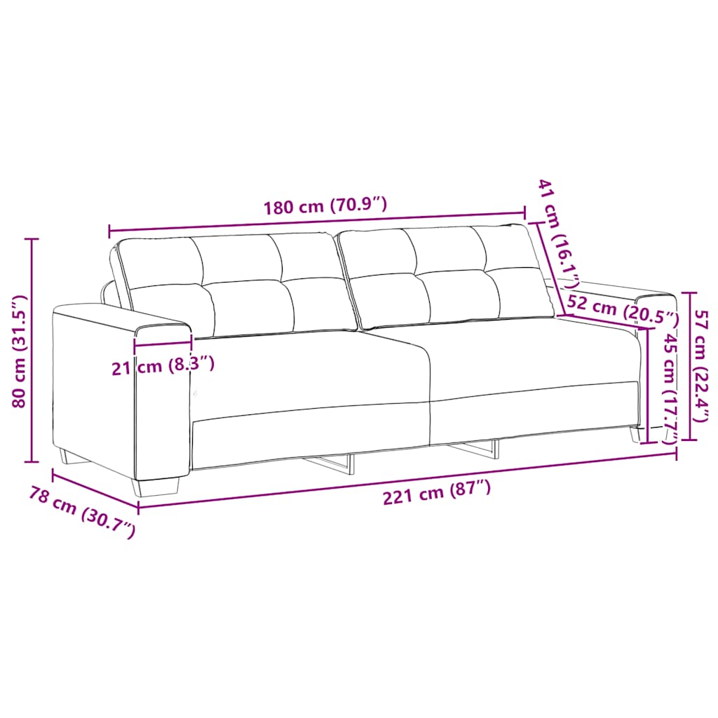 2 Piece Sofa Set with Cushions Light Grey Velvet