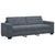 2 Piece Sofa Set with Cushions Dark Grey Velvet