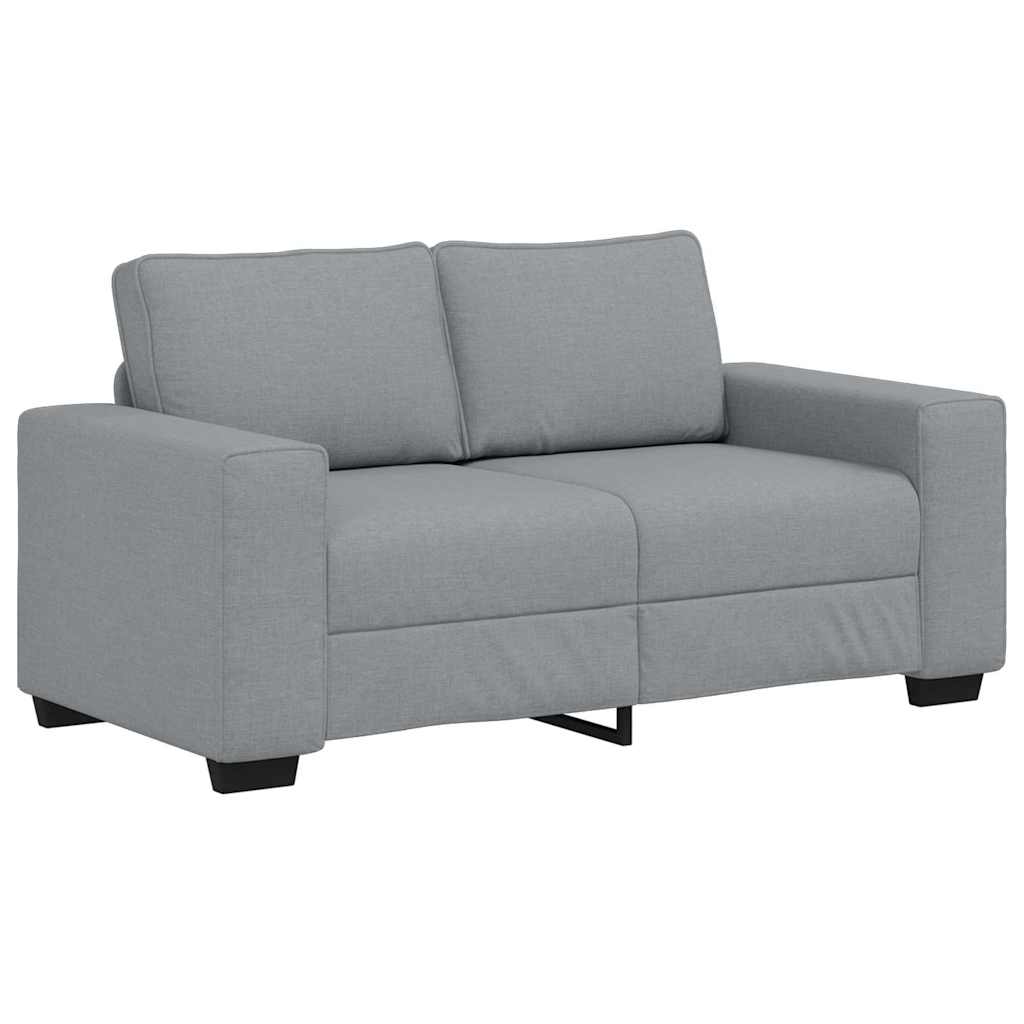 2 Piece Sofa Set with Cushions Light Grey Fabric