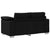 Sofa Set 2 pcs Black 219 x 77 x 82 cm Fabric