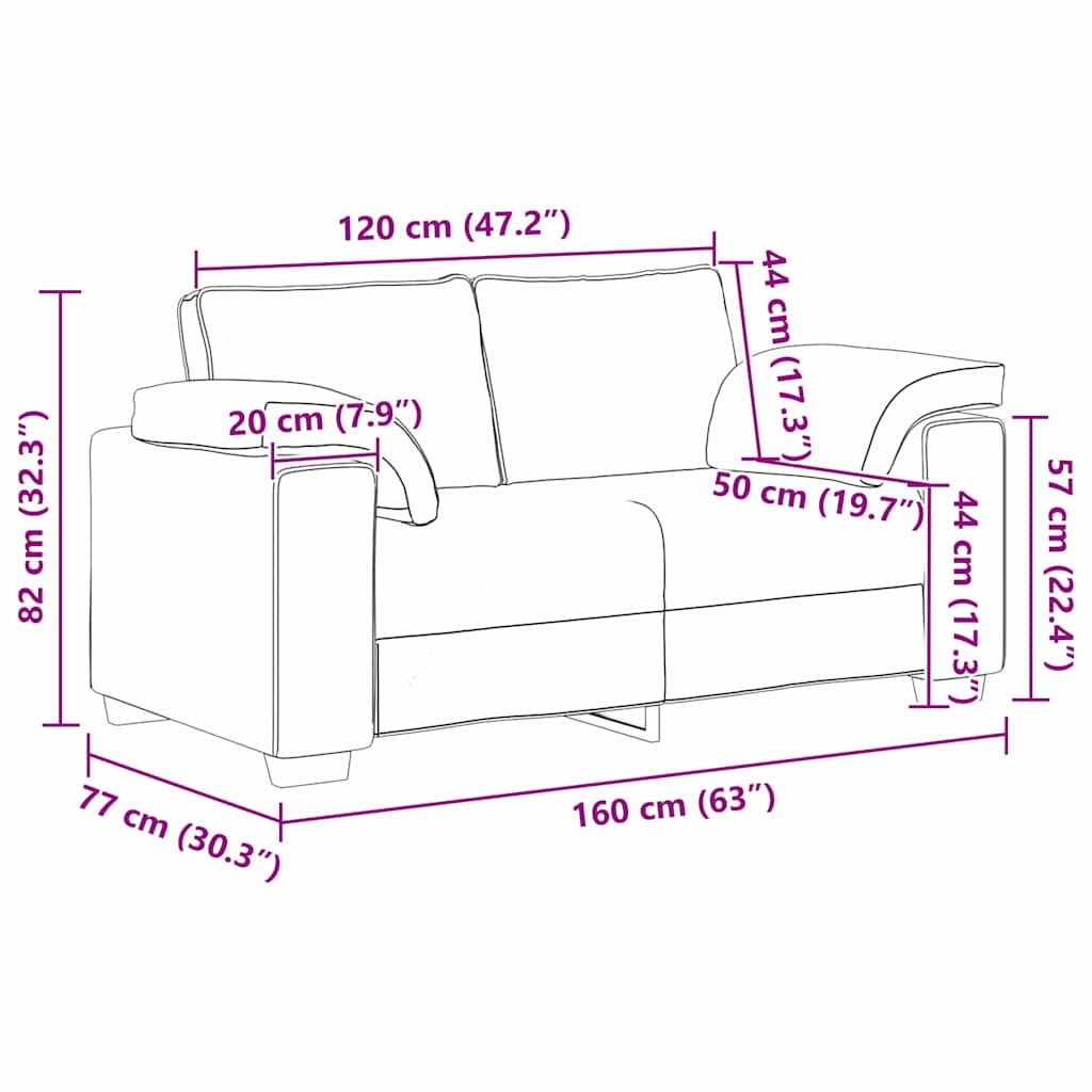Sofa Set 2 pcs Black 219 x 77 x 82 cm Fabric