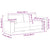 Sofa Set 2 pcs Black 219 x 77 x 82 cm Fabric