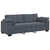 2 Piece Sofa Set with Cushions Dark Grey Velvet