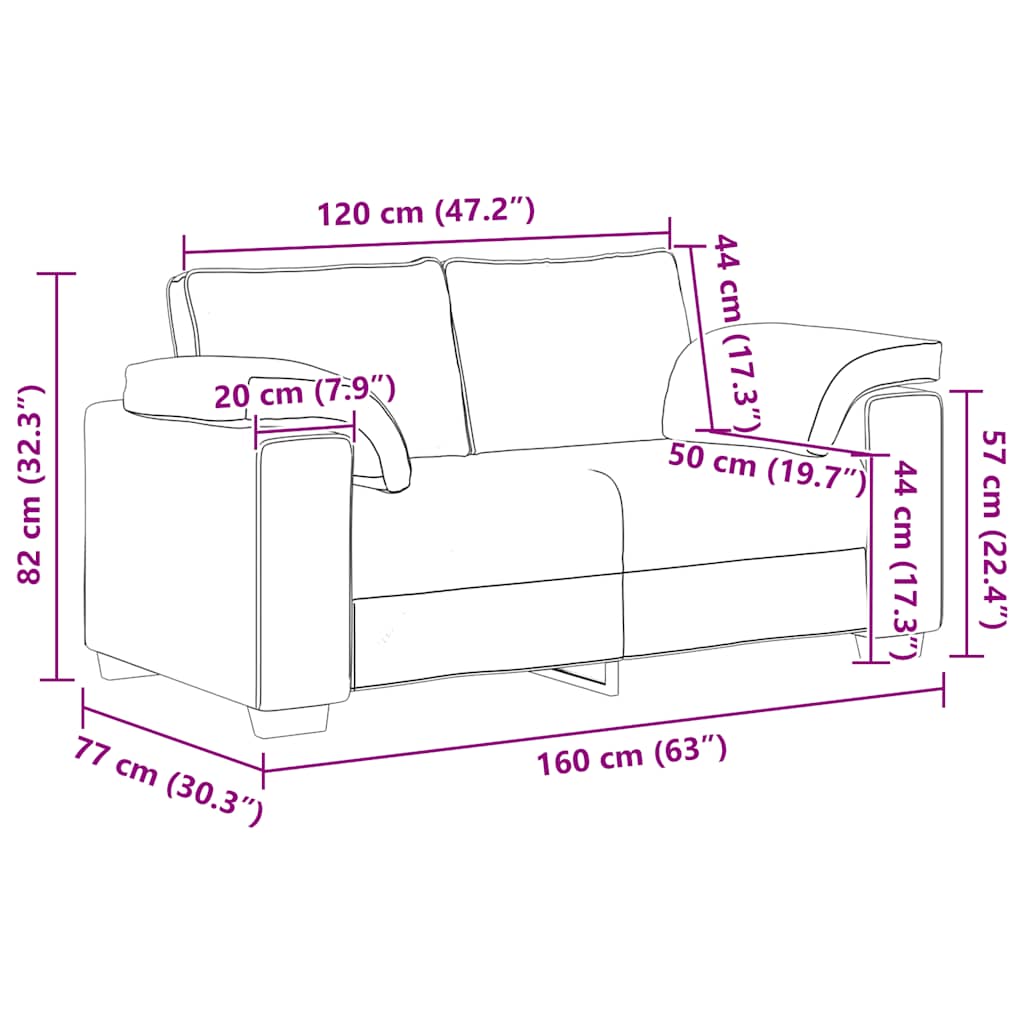 2 Piece Sofa Set with Cushions Dark Grey Velvet