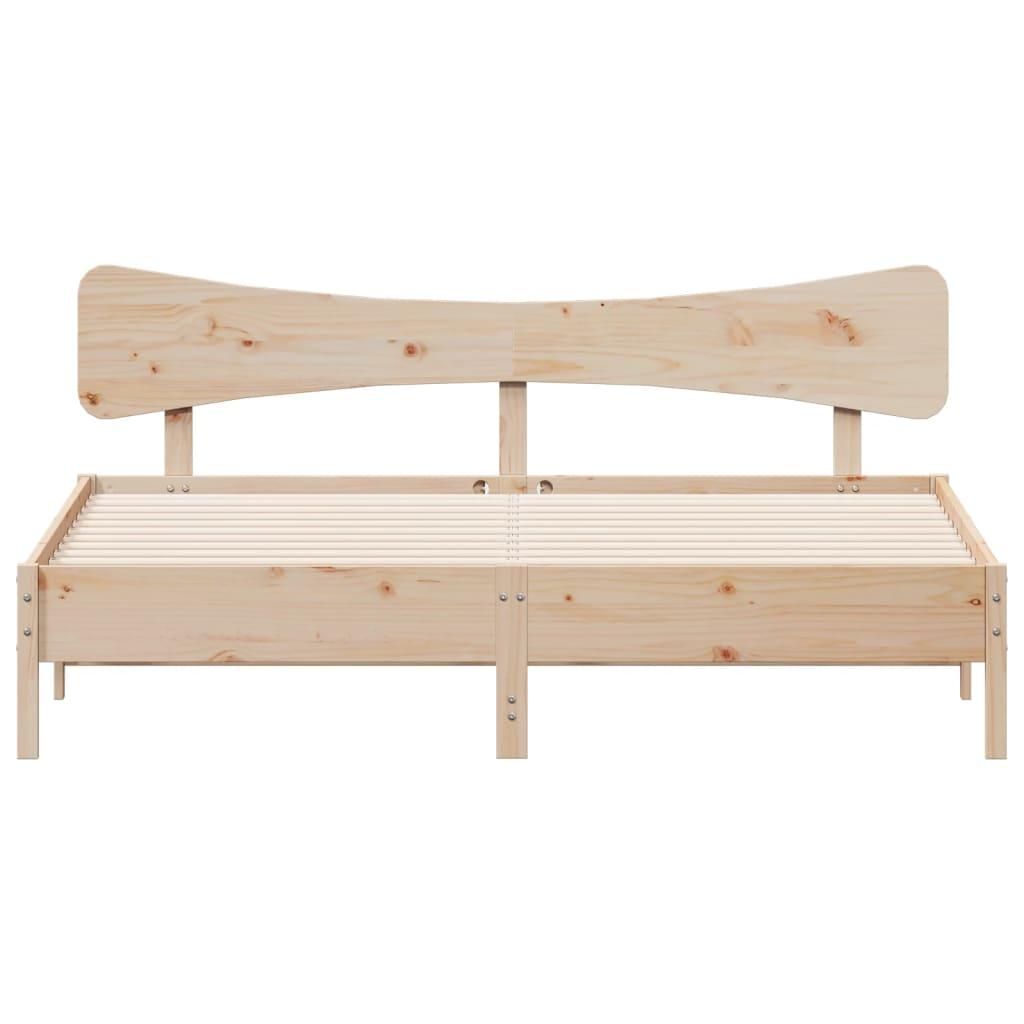 Bed Frame without Mattress 183x203 cm King Solid Wood Pine