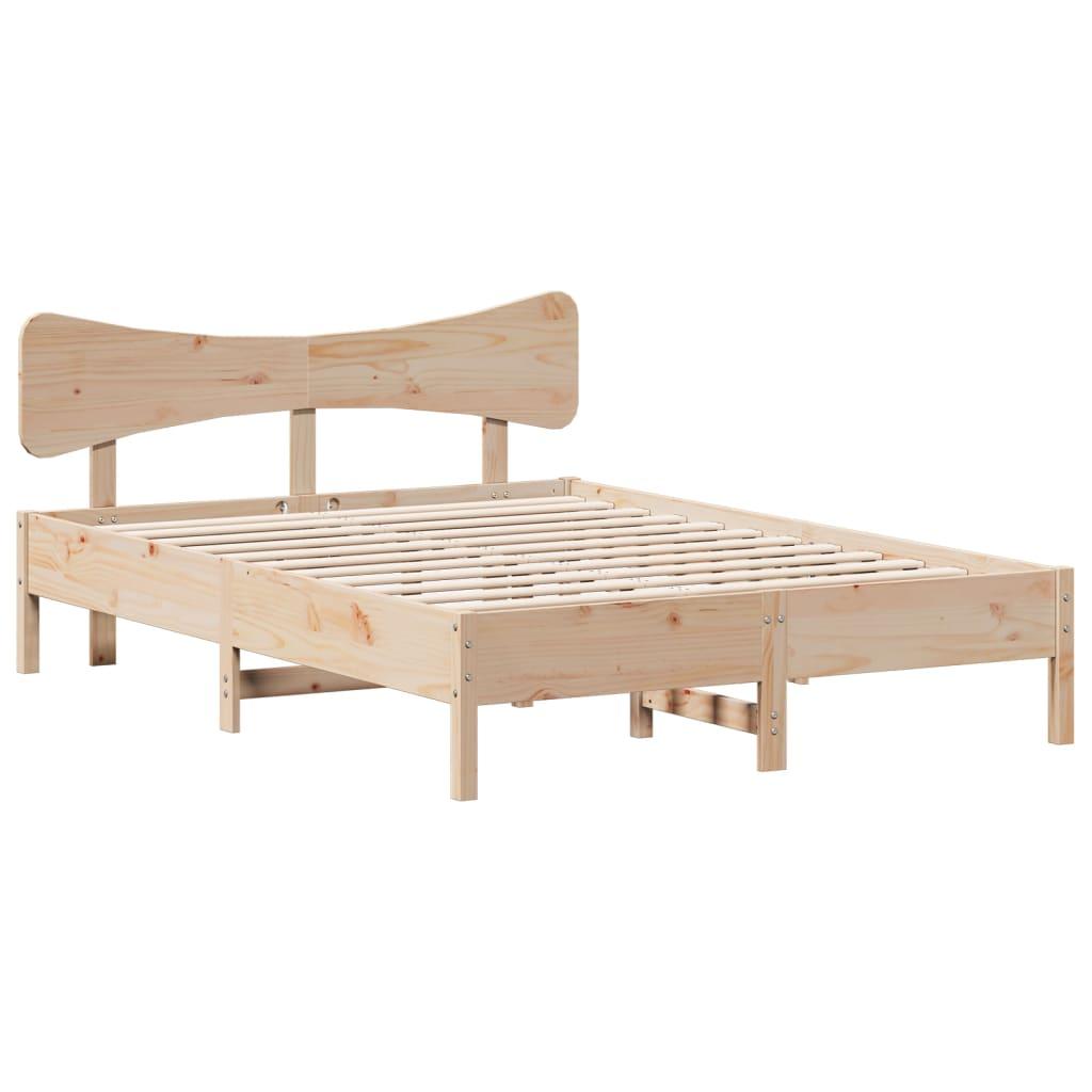 Bed Frame without Mattress 150x200 cm Solid Wood Pine