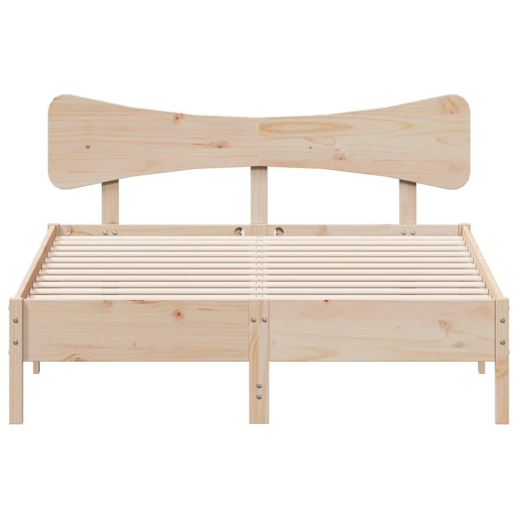 Bed Frame without Mattress 150x200 cm Solid Wood Pine