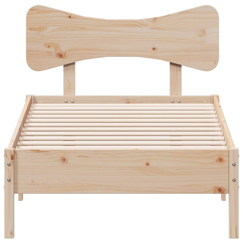 Bed Frame without Mattress 90x190 cm Solid Wood Pine