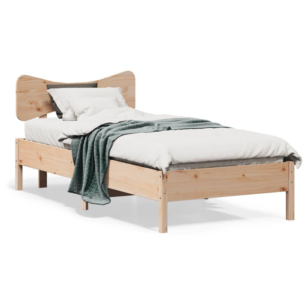 Bed Frame without Mattress 90x190 cm Solid Wood Pine