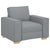 Sofa Chair Light Grey 60 cm Fabric