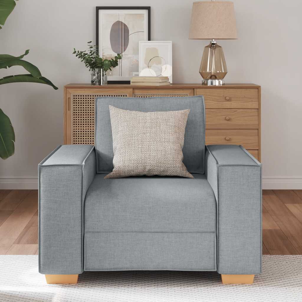 Sofa Chair Light Grey 60 cm Fabric
