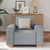 Sofa Chair Light Grey 60 cm Fabric