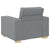 Sofa Chair Light Grey 60 cm Fabric
