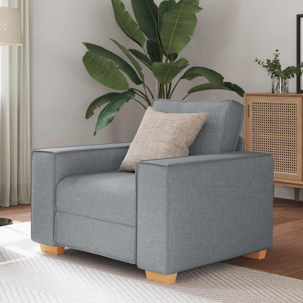 Sofa Chair Light Grey 60 cm Fabric