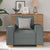 Sofa Chair Dark Grey 60 cm Fabric