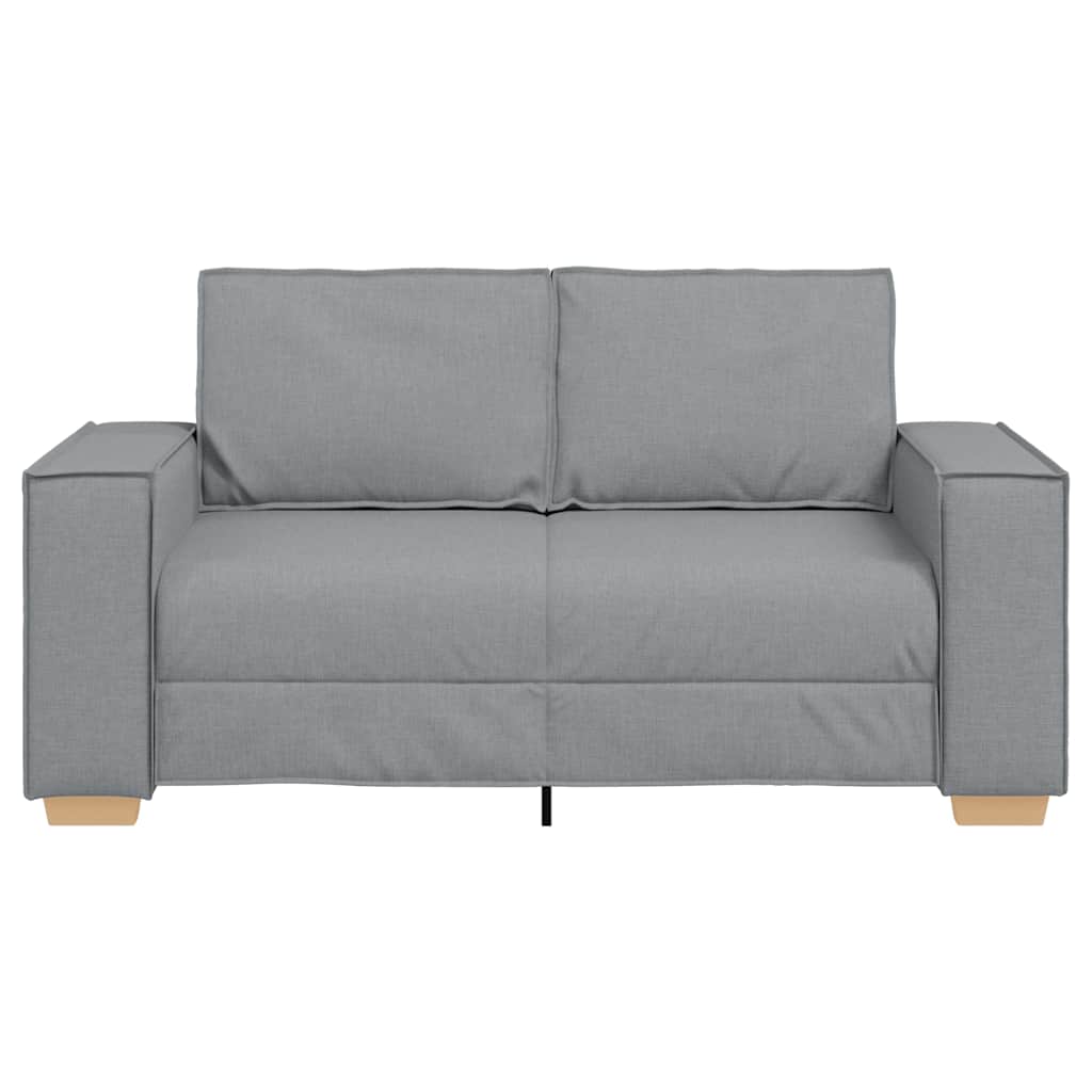 2-Seater Sofa Light Grey 120 cm Fabric