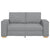 2-Seater Sofa Light Grey 120 cm Fabric