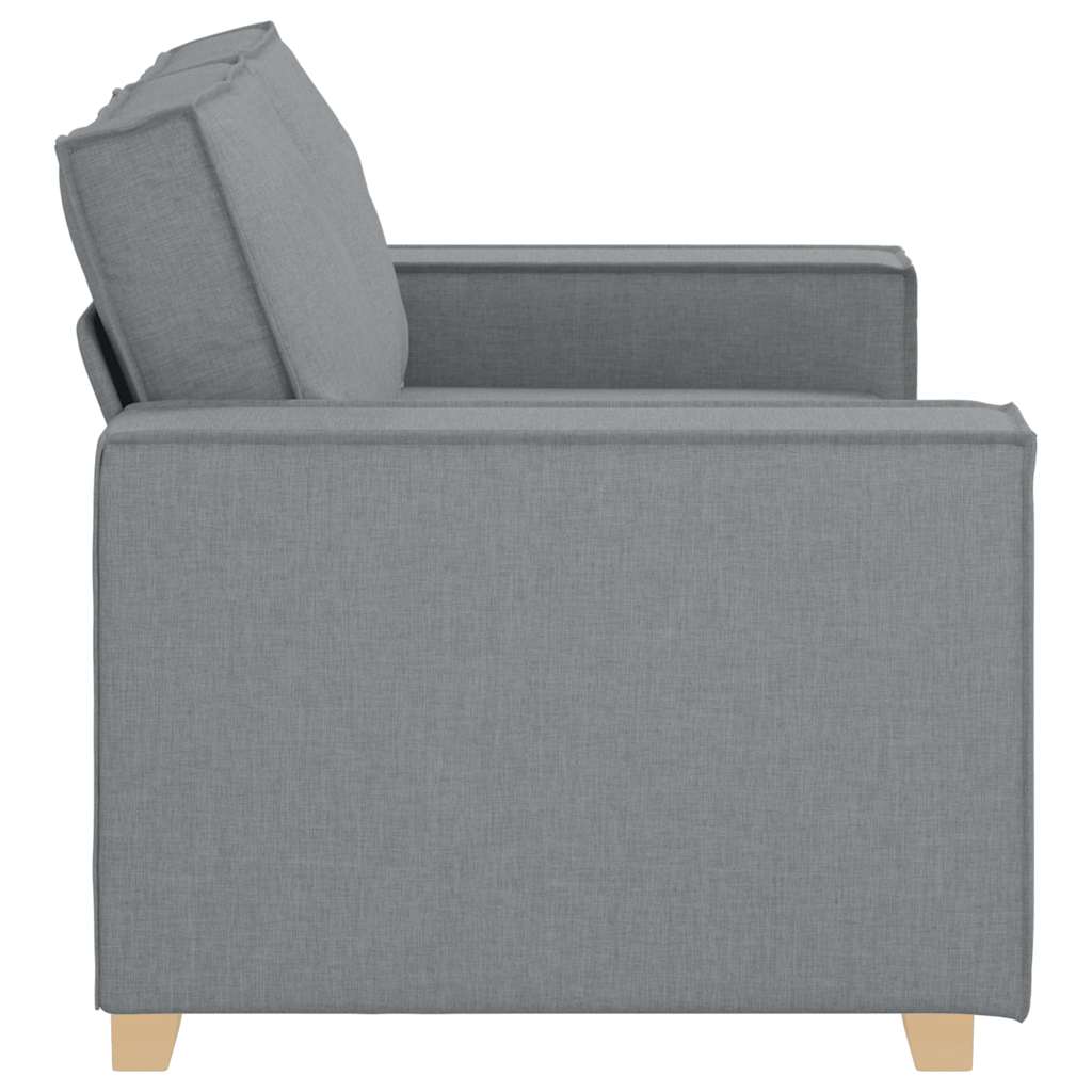 2-Seater Sofa Light Grey 120 cm Fabric