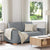 2-Seater Sofa Light Grey 120 cm Fabric