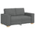 2-Seater Sofa Dark Grey 120 cm Fabric
