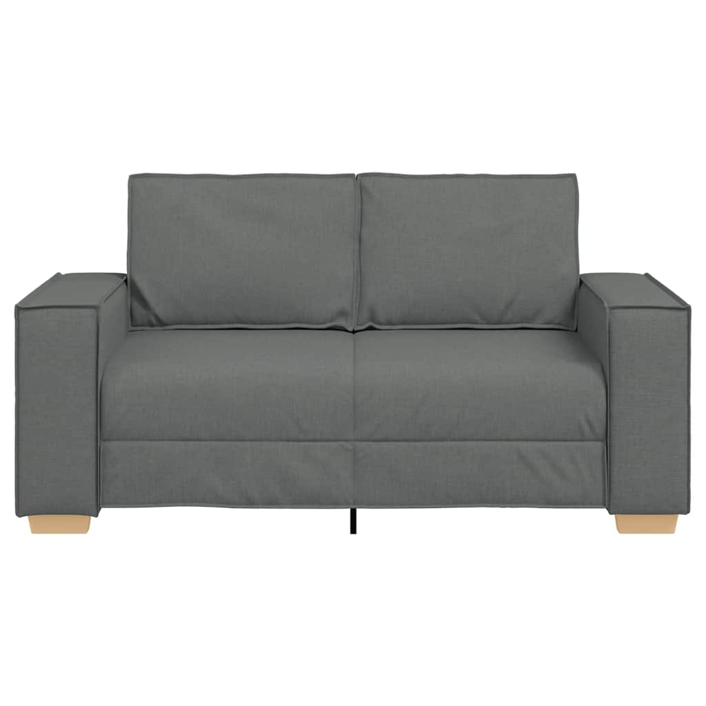 2-Seater Sofa Dark Grey 120 cm Fabric