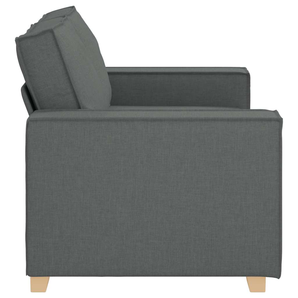 2-Seater Sofa Dark Grey 120 cm Fabric