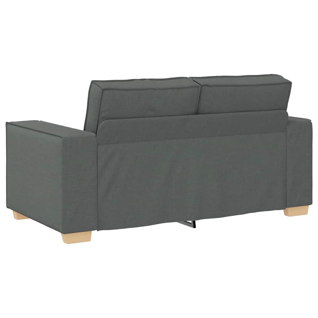 2-Seater Sofa Dark Grey 120 cm Fabric