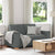 2-Seater Sofa Dark Grey 120 cm Fabric