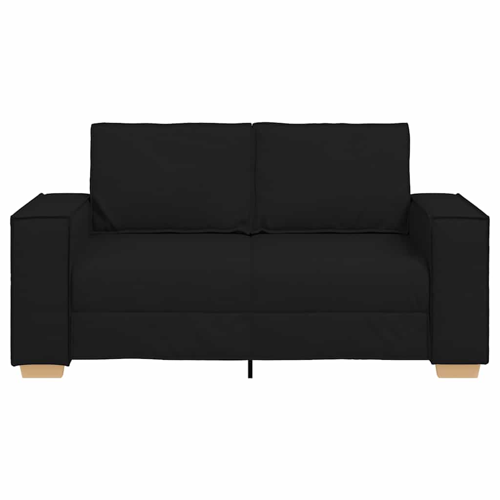 2-Seater Sofa Black 120 cm Fabric