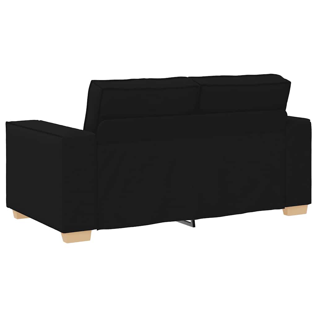 2-Seater Sofa Black 120 cm Fabric