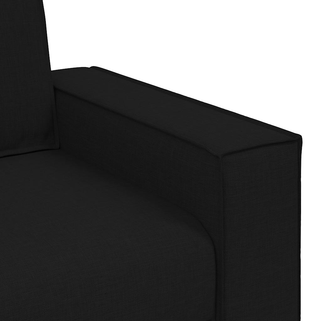 2-Seater Sofa Black 120 cm Fabric